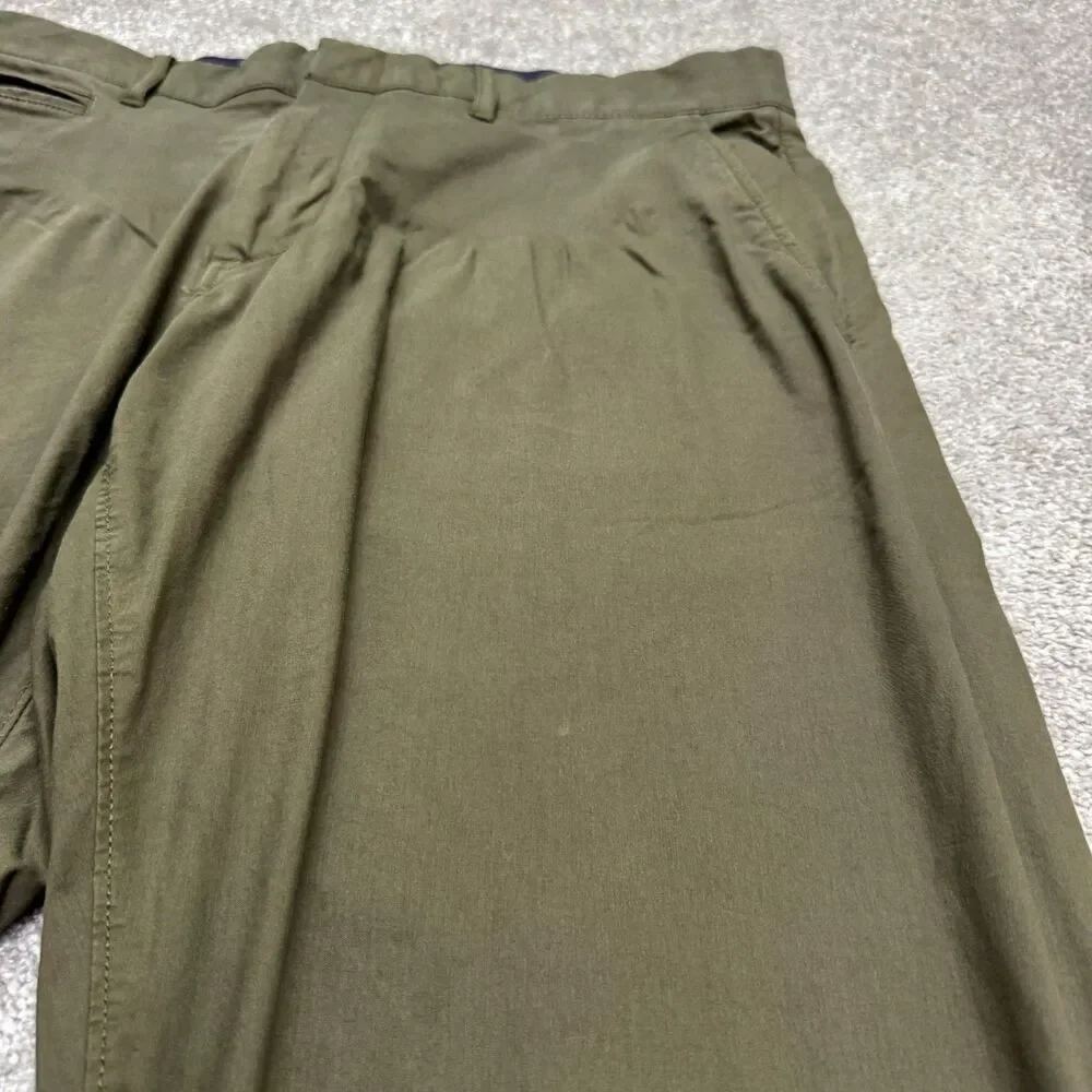 J.Crew 484 Slim Tech Chino Pants Mens 35x32 Green Stretch Casual Preppy Outdoor